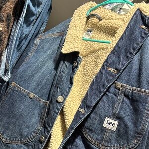 Lee Blue Denim Jacket with Cream Sherpa